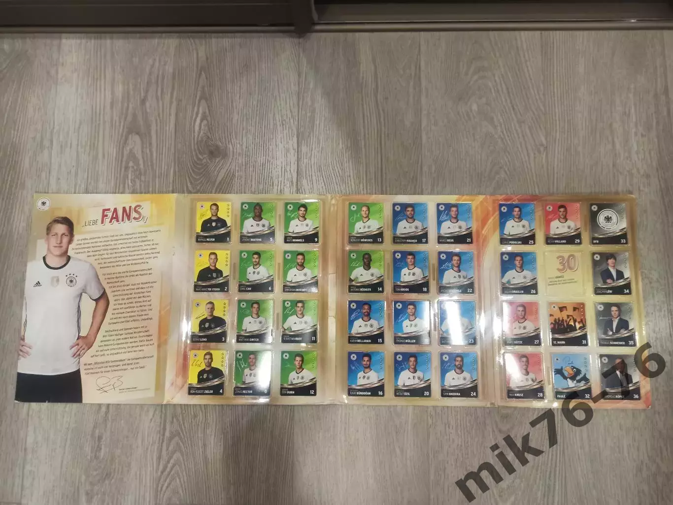 Карточки.Сборная Германии-2016 1