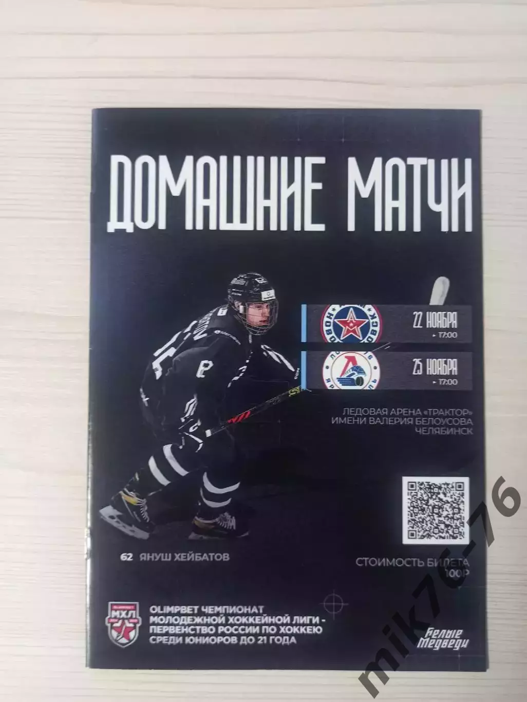 Белые медведи (Челябинск)-АКМ (Новомосковск),Локо-76 (Ярославль)-22-25.11.2024