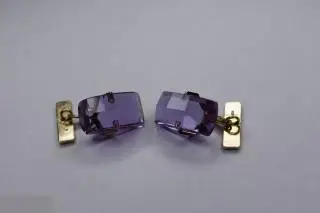 №25/5 ЗАПОНКИ. СССР. СЕРЕБРО 875 проба.звезда СТЕКЛО