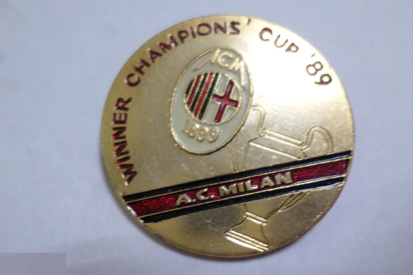 №29 спорт ФУТБОЛ СССР. UEFAFIFAWINNER CHAMPIONS' CUP '89 A.C. Milan ITALIA