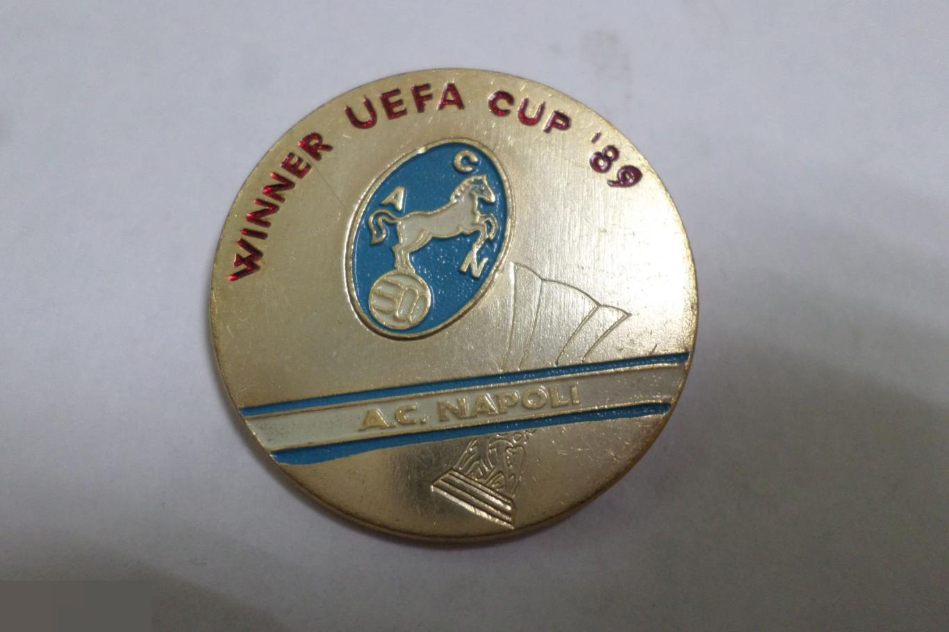 №29 спорт ФУТБОЛ СССР. UEFAFIFAWINNER UEFA CUP'89 A.C. NAPOLIНАПОЛИ Чемпион Кубка УЕФА1989