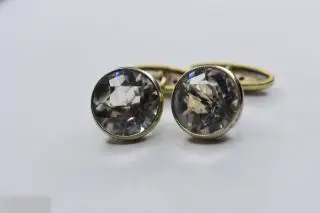 №32/35 серебро ЗАПОНКИ СЕРЕБРЯНЫЕ ГОРНЫЙ ХРУСТАЛЬ СЕРЕБРО 875 пр, ЗВЕЗДА.