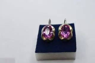 №31/61 серебро СЕРЬГИ СЕРЕБРЯНЫЕСССР 875пр. ЗВЕЗДАКОРУНД