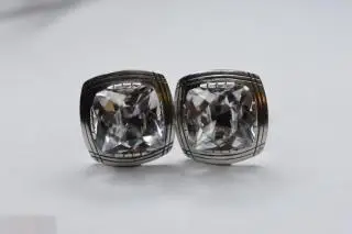 №32/2 серебро ЗАПОНКИ СЕРЕБРЯНЫЕ ГОРНЫЙ ХРУСТАЛЬ. СЕРЕБРО 875 пр, ЗВЕЗДА.РЕДКОСТЬ