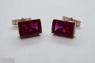 №31/41 ЗАПОНКИ. СССР. СЕРЕБРО КОРУНД 875 проба ЗВЕЗДА широкий камень