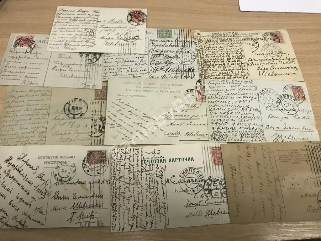 Лот открыток до 1917 13 шт. Шевченко Вера Анна Семеновна Семиполки Киев Москва 1