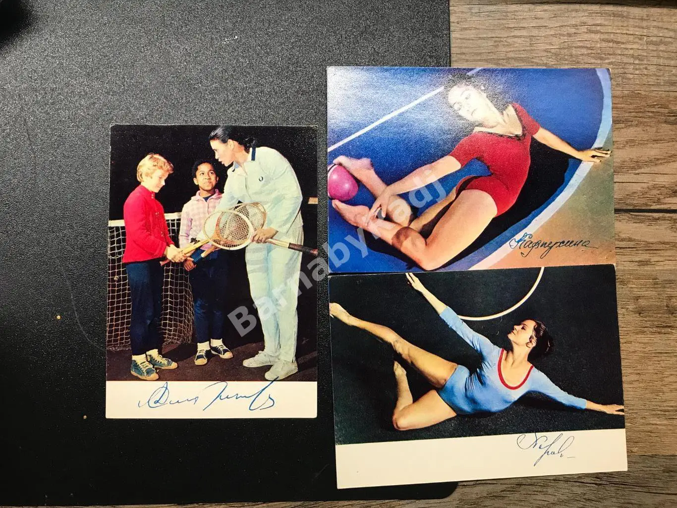 Набор открыток Советские спортсмены чемпионы Европы СССР Мира 1 выпуск Автографы 5