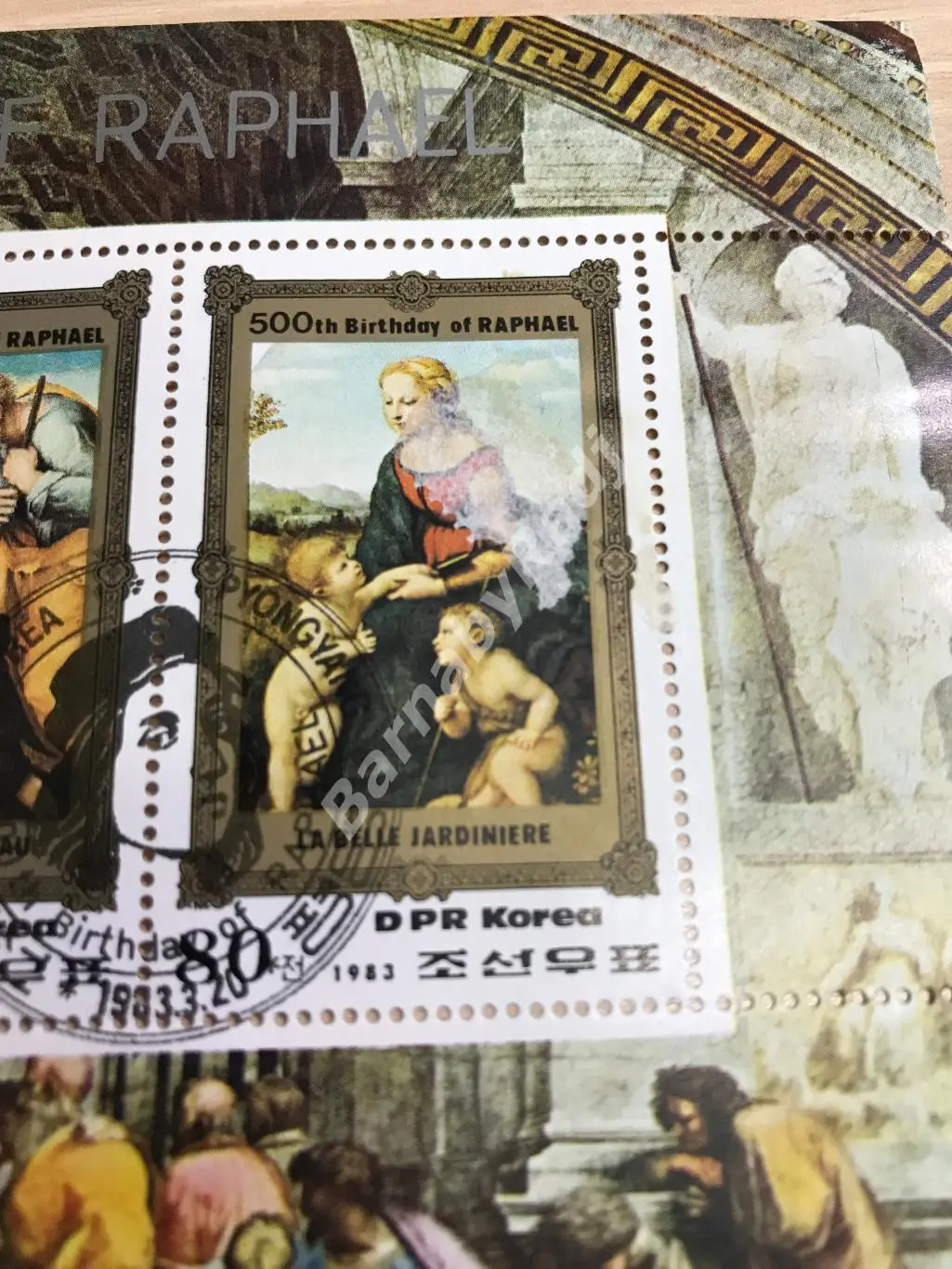 1983 КНДР Северная Корея 500 лет со дня рождения Рафаэля Живопись 1