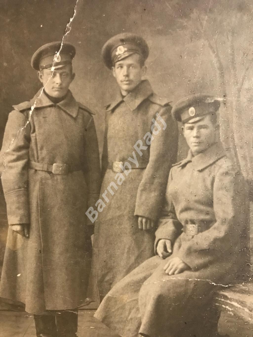 До 1917 Нижние чины РИА групповое фото ПМВ кабинет-портрет военная форма 1