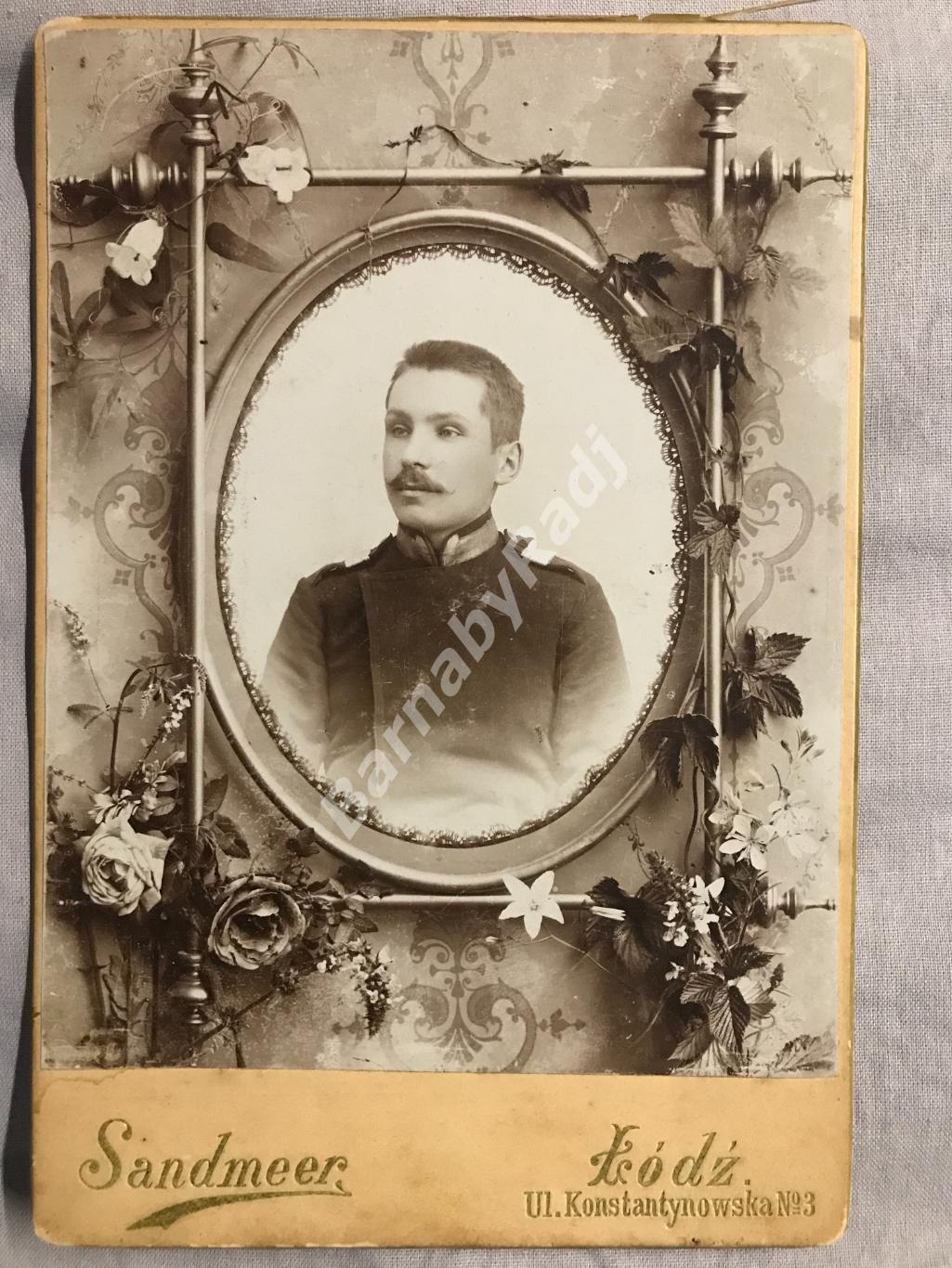 До 1917 г. Унтер-офицер РИА г. Лодзь Lodz фотограф Sandmeer