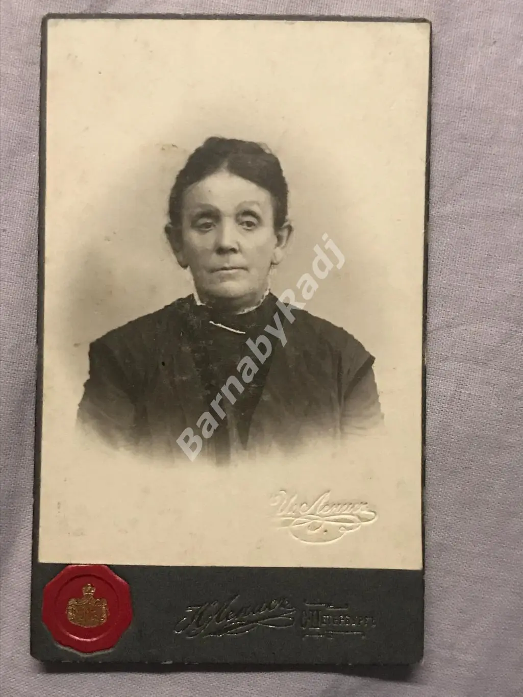 До 1917 Санкт-Петербург фотограф Ленис паспарту сургучовая печать