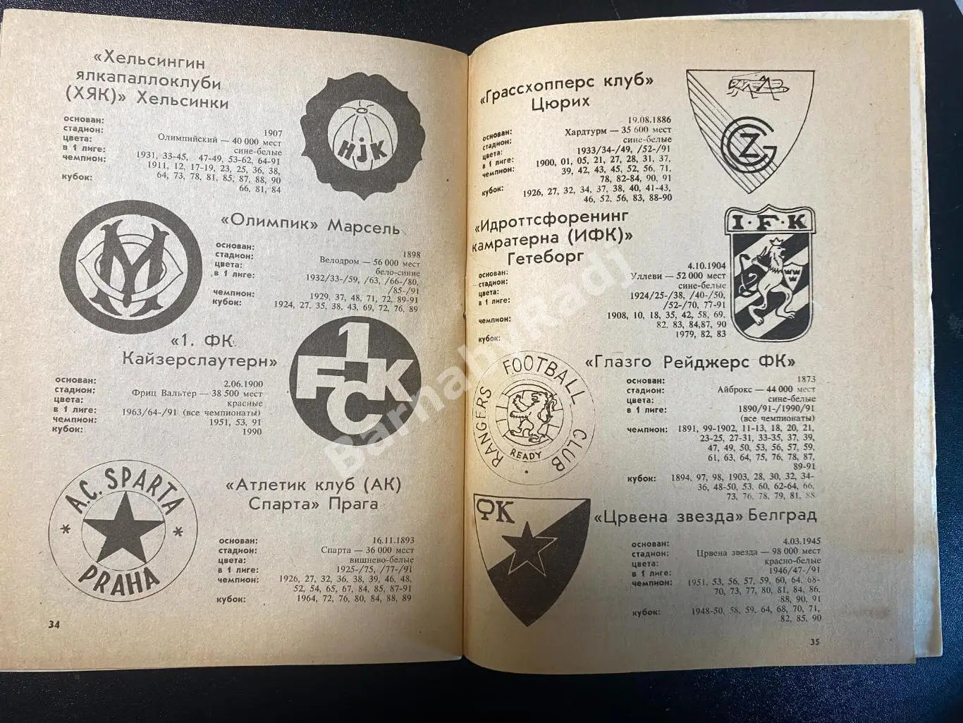 Футбол Европы. Национальные Чемпионаты 1990-91 1