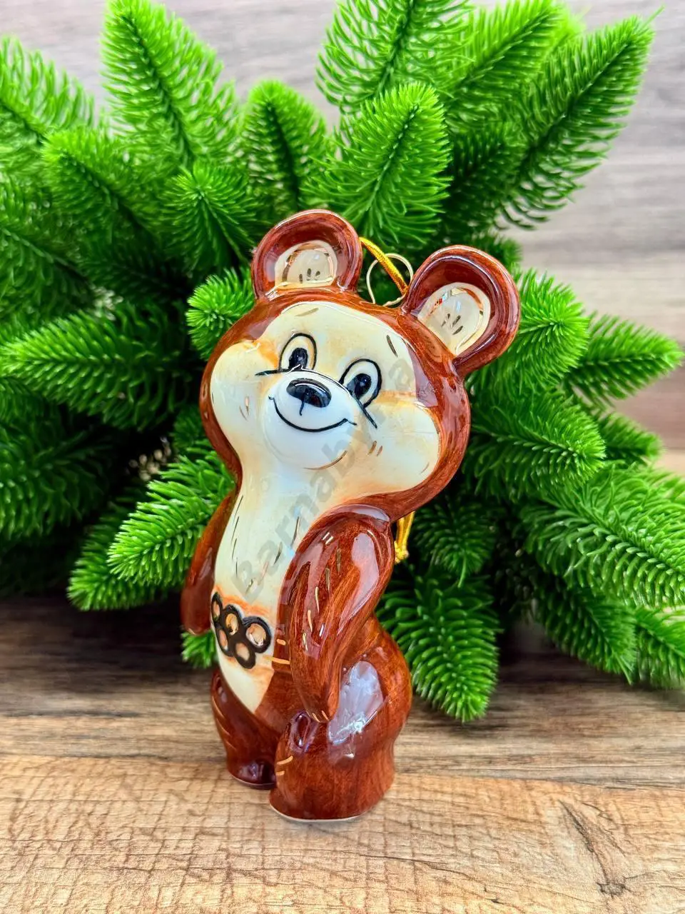 Елочная игрушка Фарфор Олимпийский Мишка 1