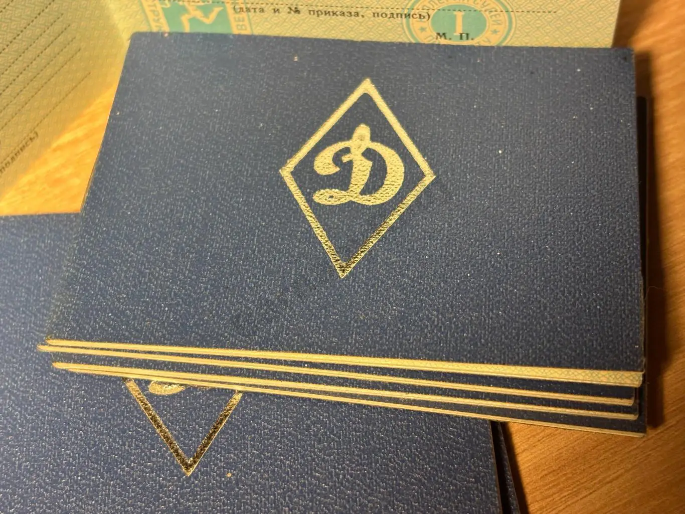 Членский билет общества Динамо. Нормативы требования разряды 1