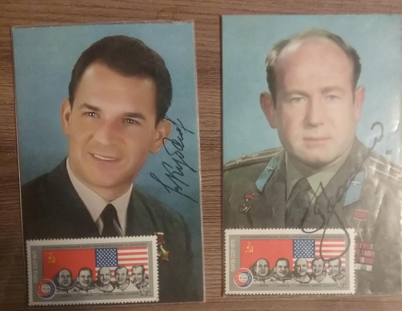 Автографы космонавтов СССР на портретах (5шт) 2