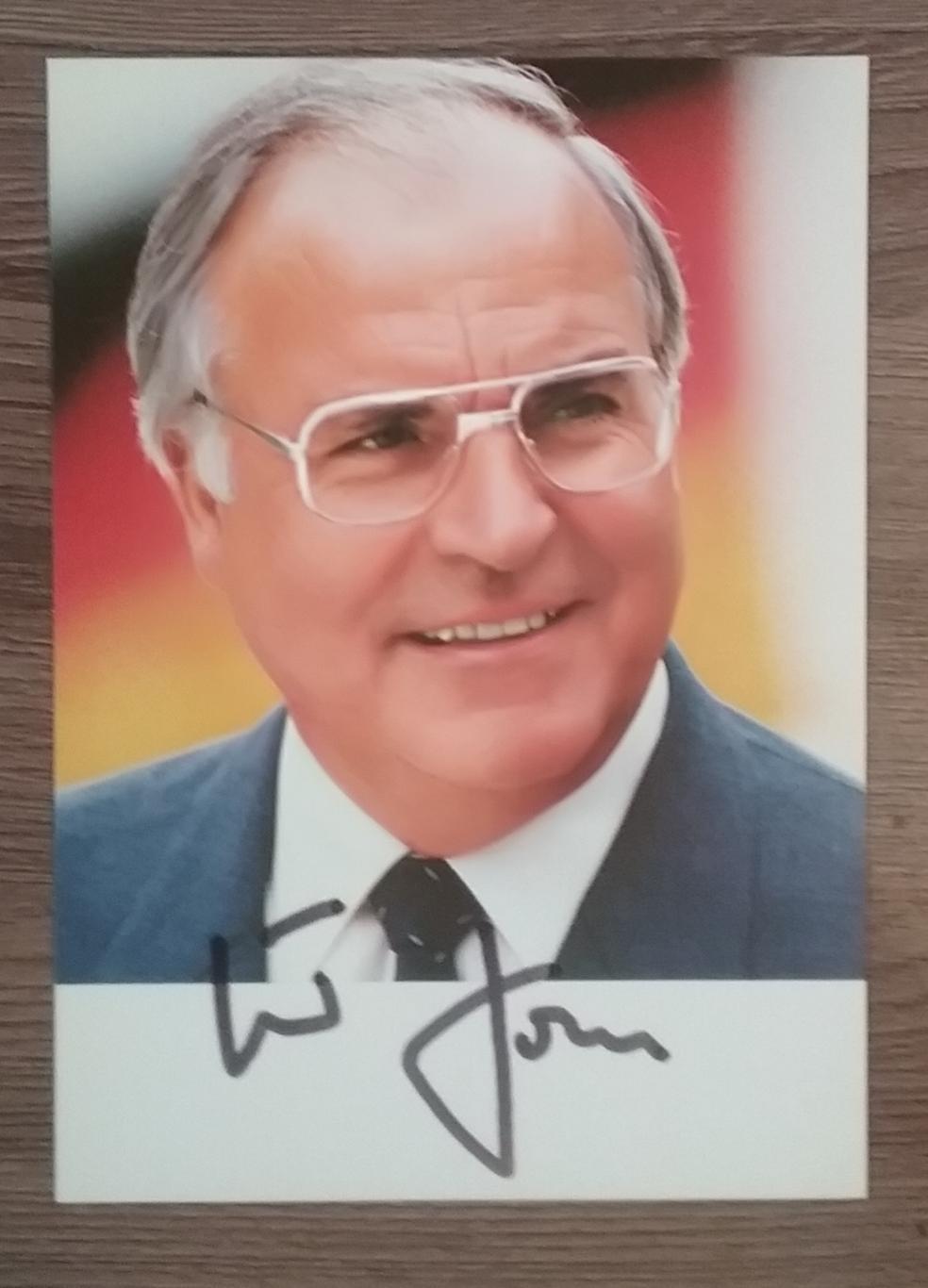 Автограф канцлера Германии -Г. Коль (1982-1998) 3