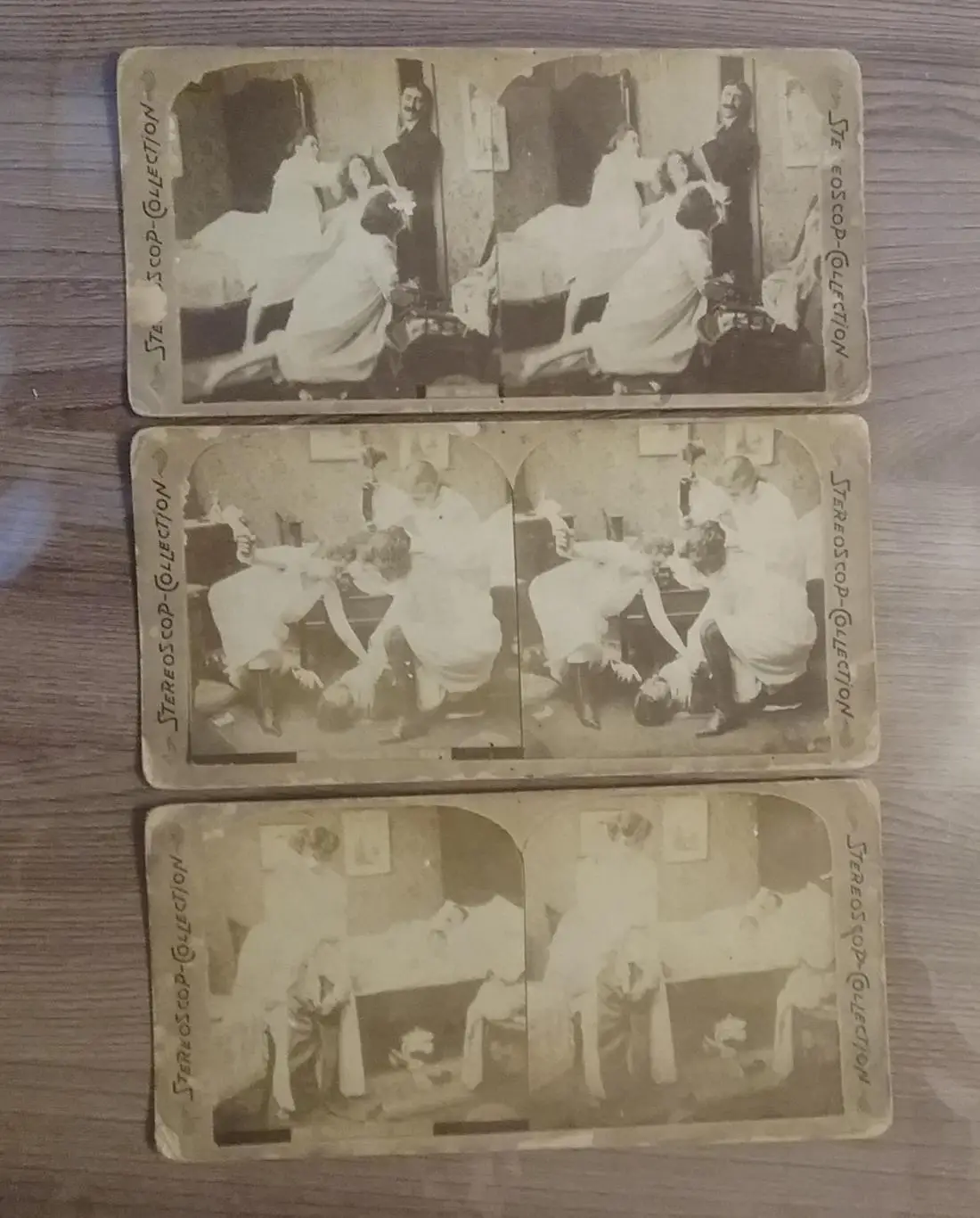 Старинные стереокарточки (стереопары) -14шт 1
