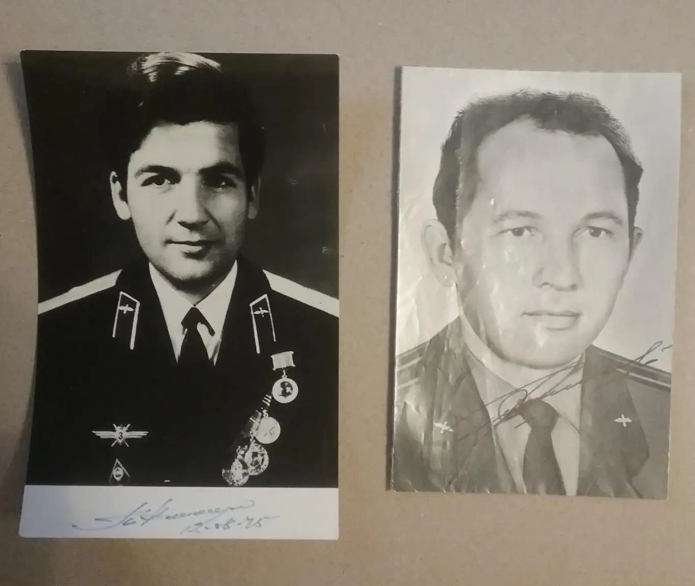Автографы космонавтов СССР: Сарафанов Г., Климчук П.