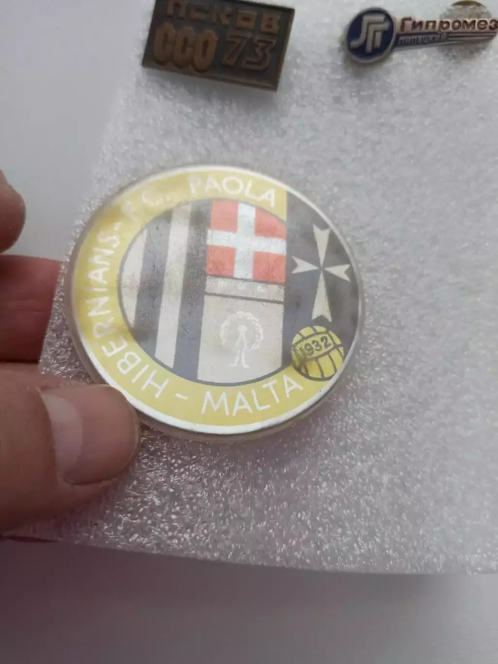 Футбол, Футбольный клуб, Hibernians-FC. Paola, Malta, Мальта, пластик, СССР 3