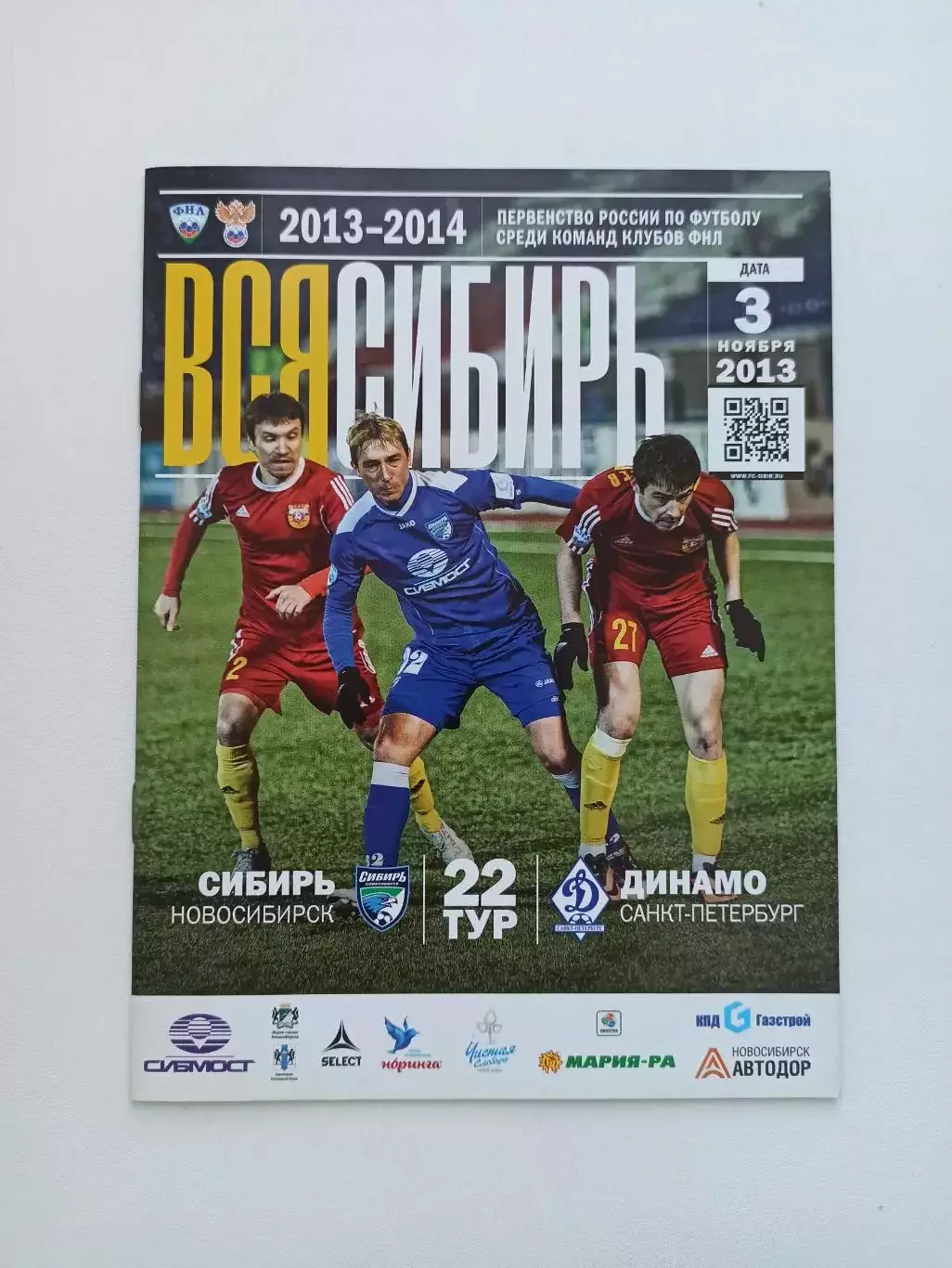Первенство России, ФНЛ, Сибирь (Новосибирск) - Динамо (Санкт-Петербург), 2013г.
