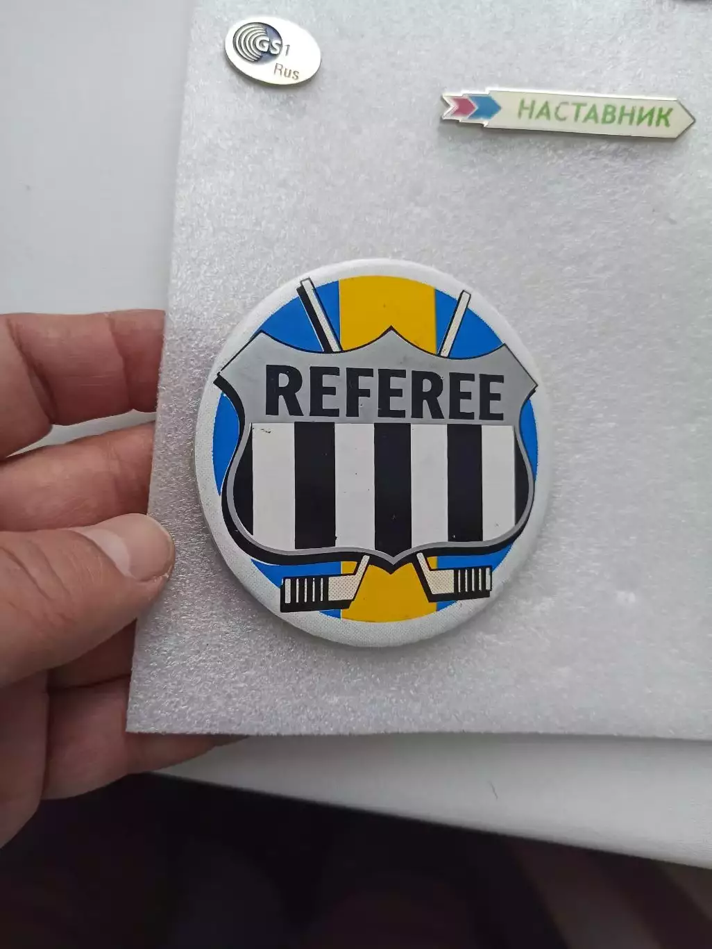 Хоккей с шайбой, Referee, Знак, бляха, служебный, хоккейного судьи, большой 3