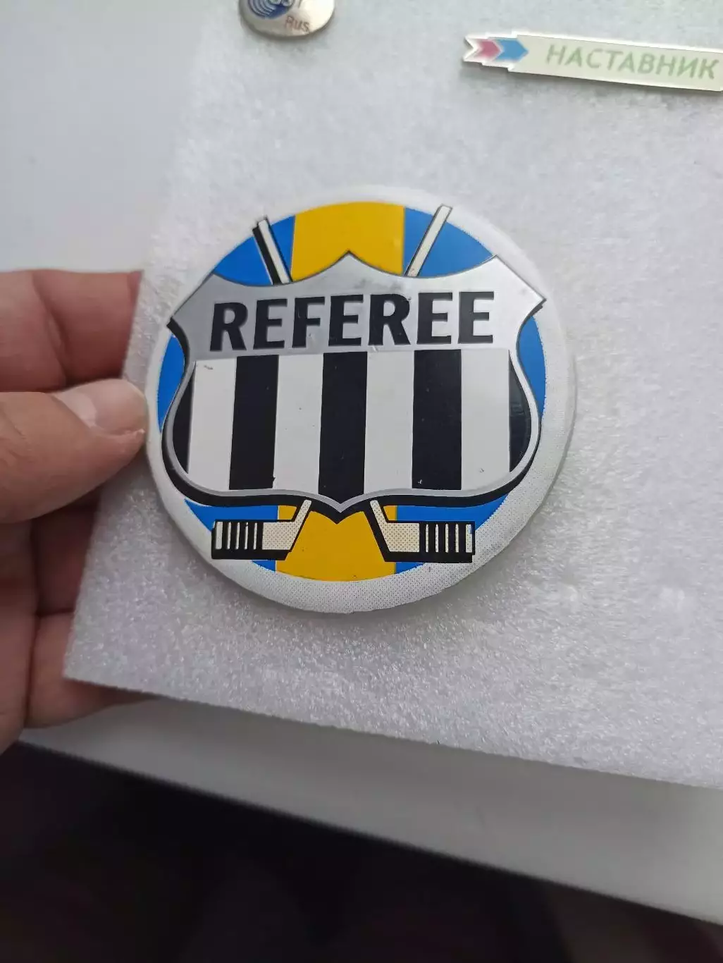 Хоккей с шайбой, Referee, Знак, бляха, служебный, хоккейного судьи, большой 4
