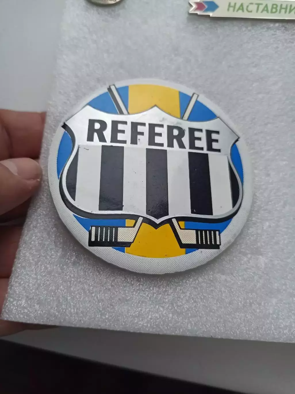 Хоккей с шайбой, Referee, Знак, бляха, служебный, хоккейного судьи, большой 5
