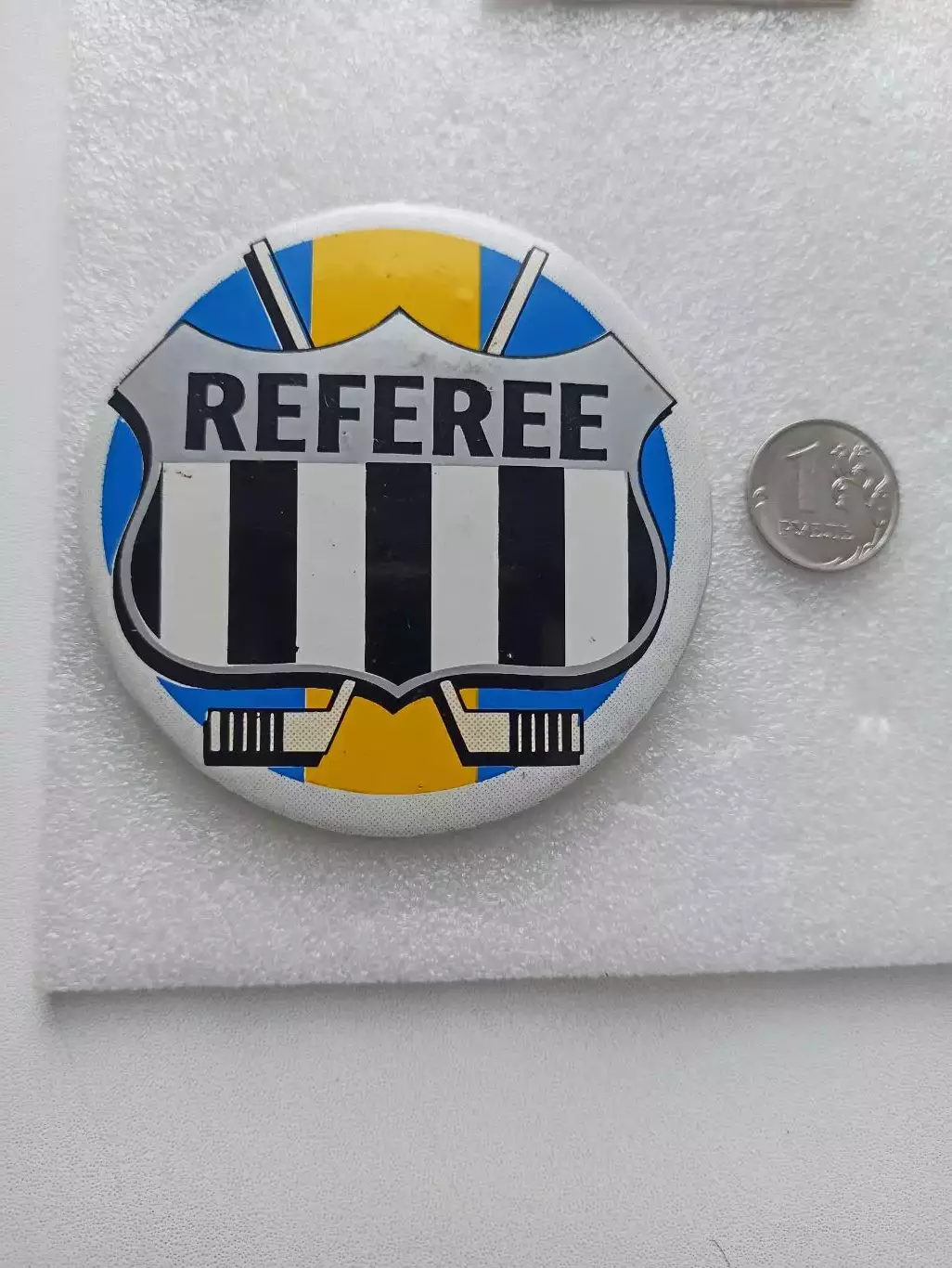 Хоккей с шайбой, Referee, Знак, бляха, служебный, хоккейного судьи, большой