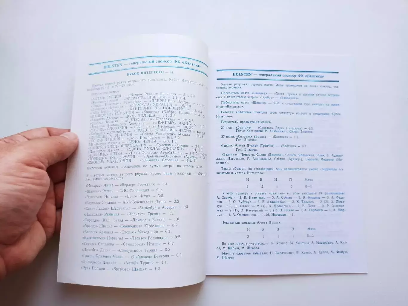 Еврокубки, Кубок Интертото, Балтика (Калининград) - Озет-Дукла (Словакия), 1998г 6