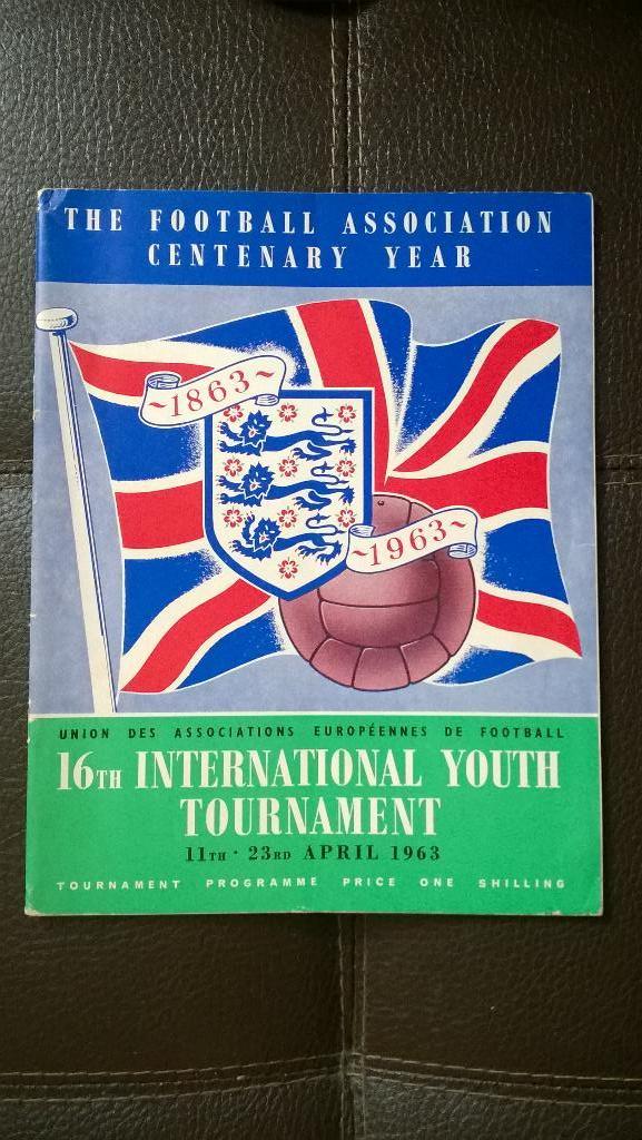 Футбол, 1963г., Англия, юношеский турнир, с участием СССР