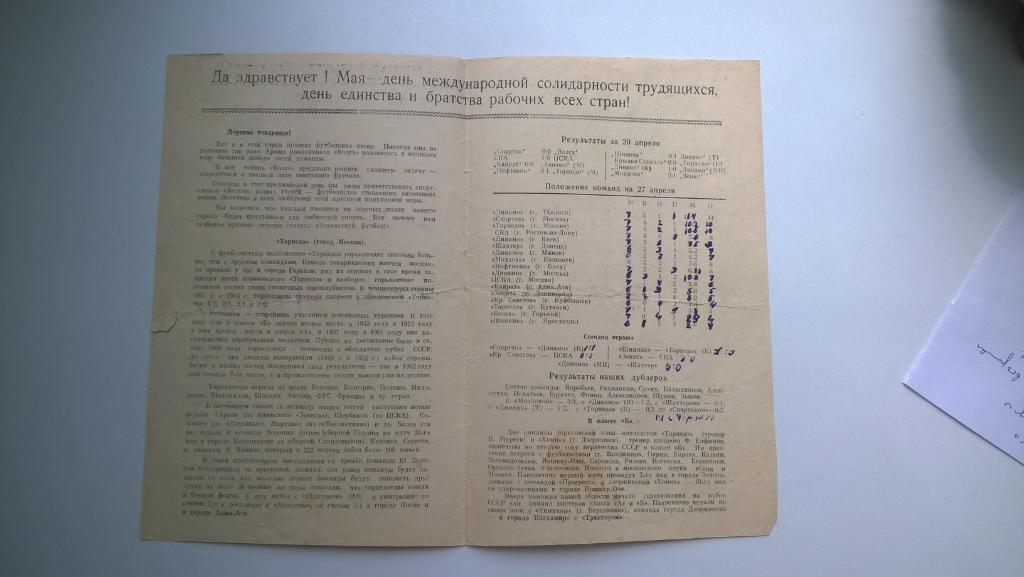 Футбол, Первенство СССР, Волга (Горький) - Торпедо (Москва), 1964г., редкая 2