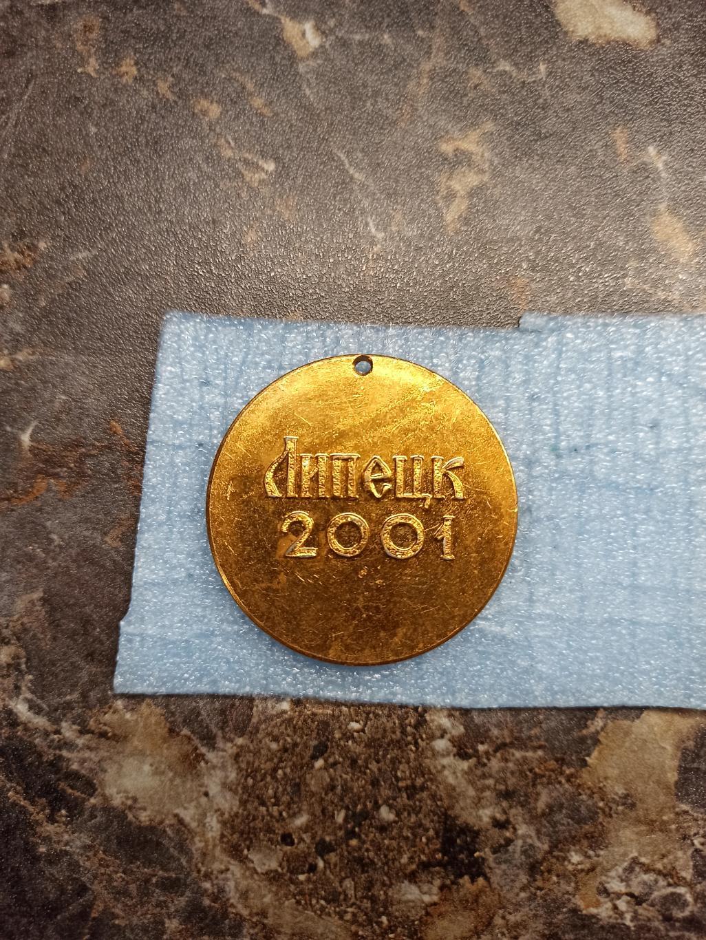 Чемпион по плаванию на открытой воде, Липецк, 2001, легкий металл, редкая медаль 1