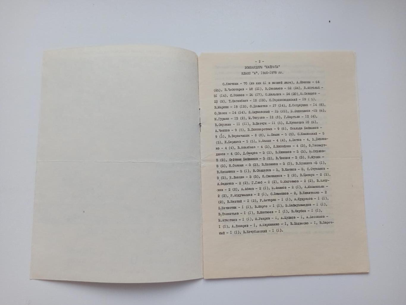 Первенство СССР,Кайрат (Алма-Ата) - Торпедо (Москва), 1979г. 3