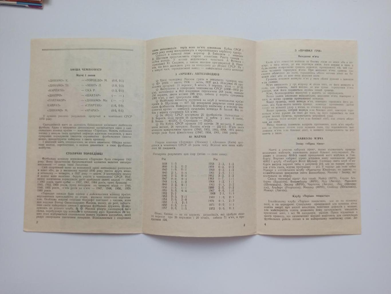 Первенство СССР, Динамо (Киев) - Торпедо (Москва), 1973г.. 1