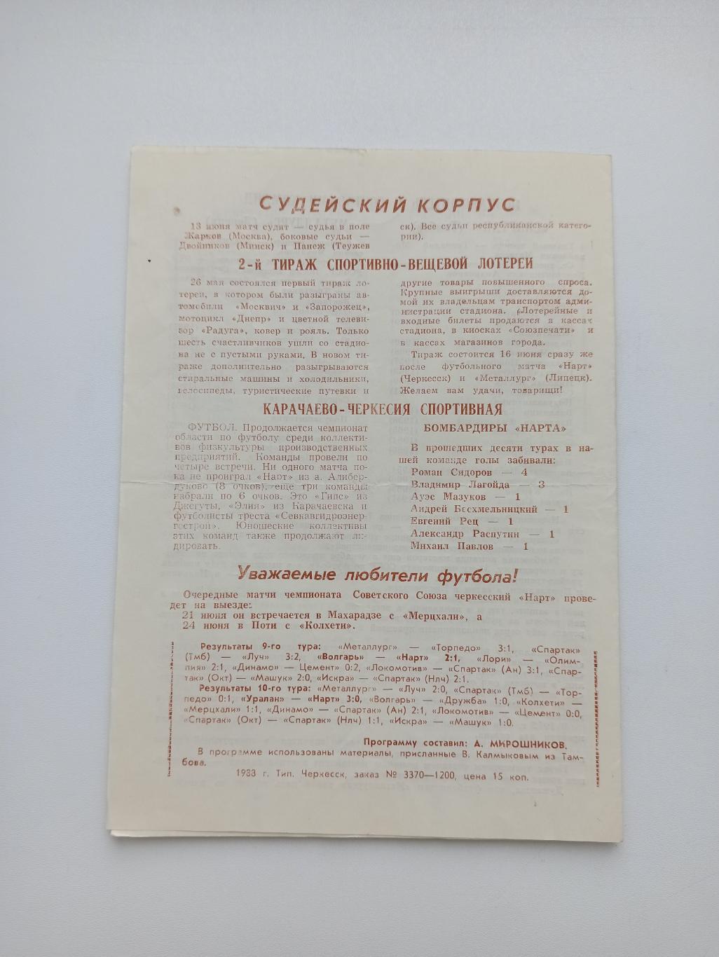 Чемпионат СССР,Нарт (Черкесск) - Спартак (Тамбов), Металлург (Липецк), 1988г. 2