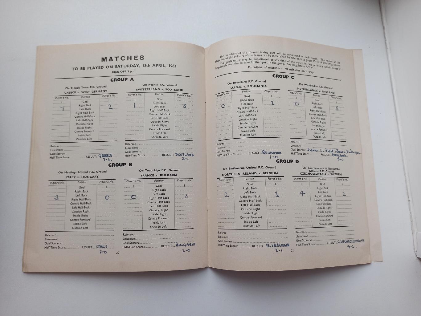 Распродажа, Англия, международный турнир, сборная СССР, 1963г., оригинал 1