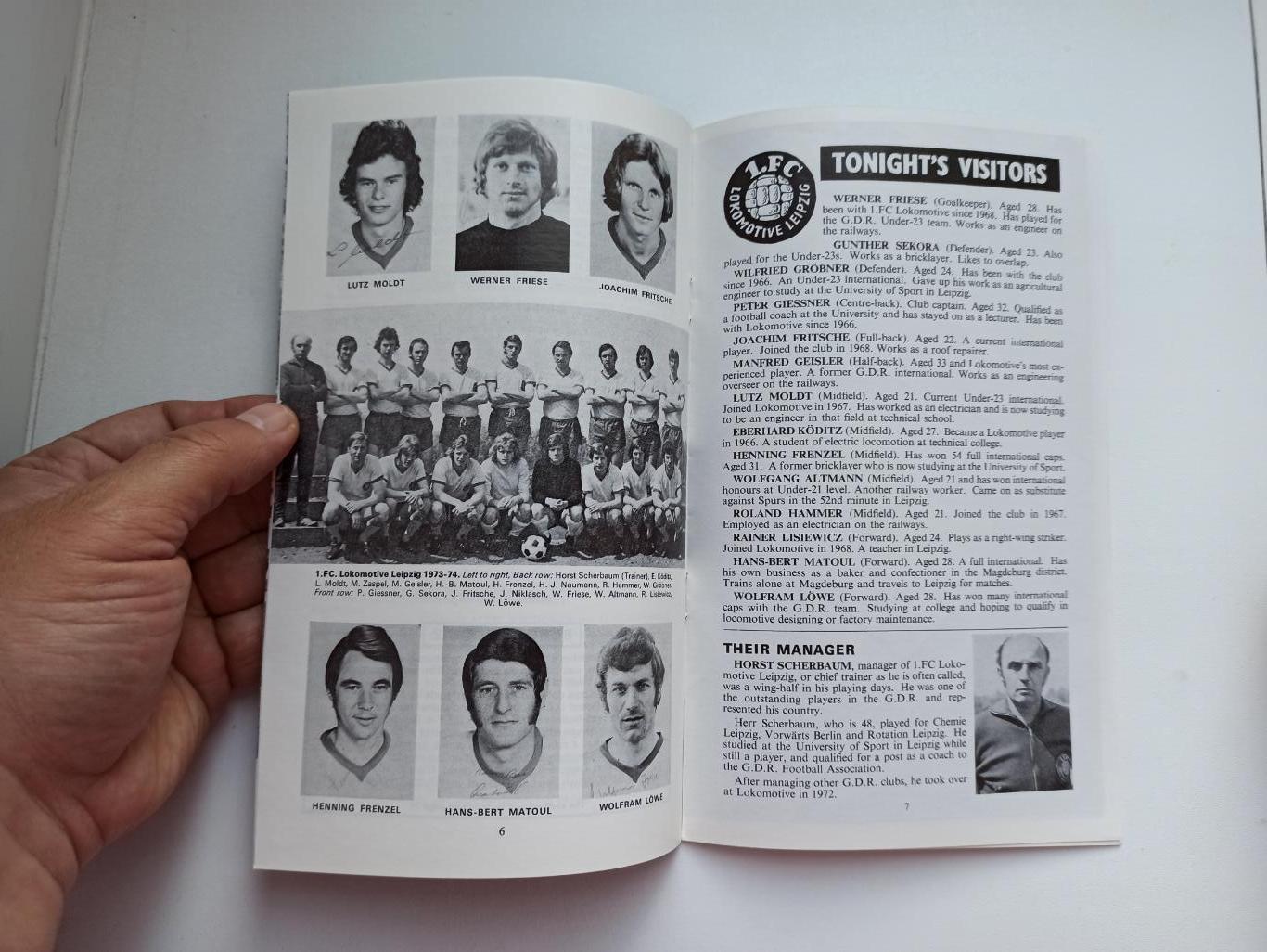 Еврокубки, Кубок УЕФА, Тоттенхэм (Англия) - Локомотив (Лейпциг), 1974г., редкая 2
