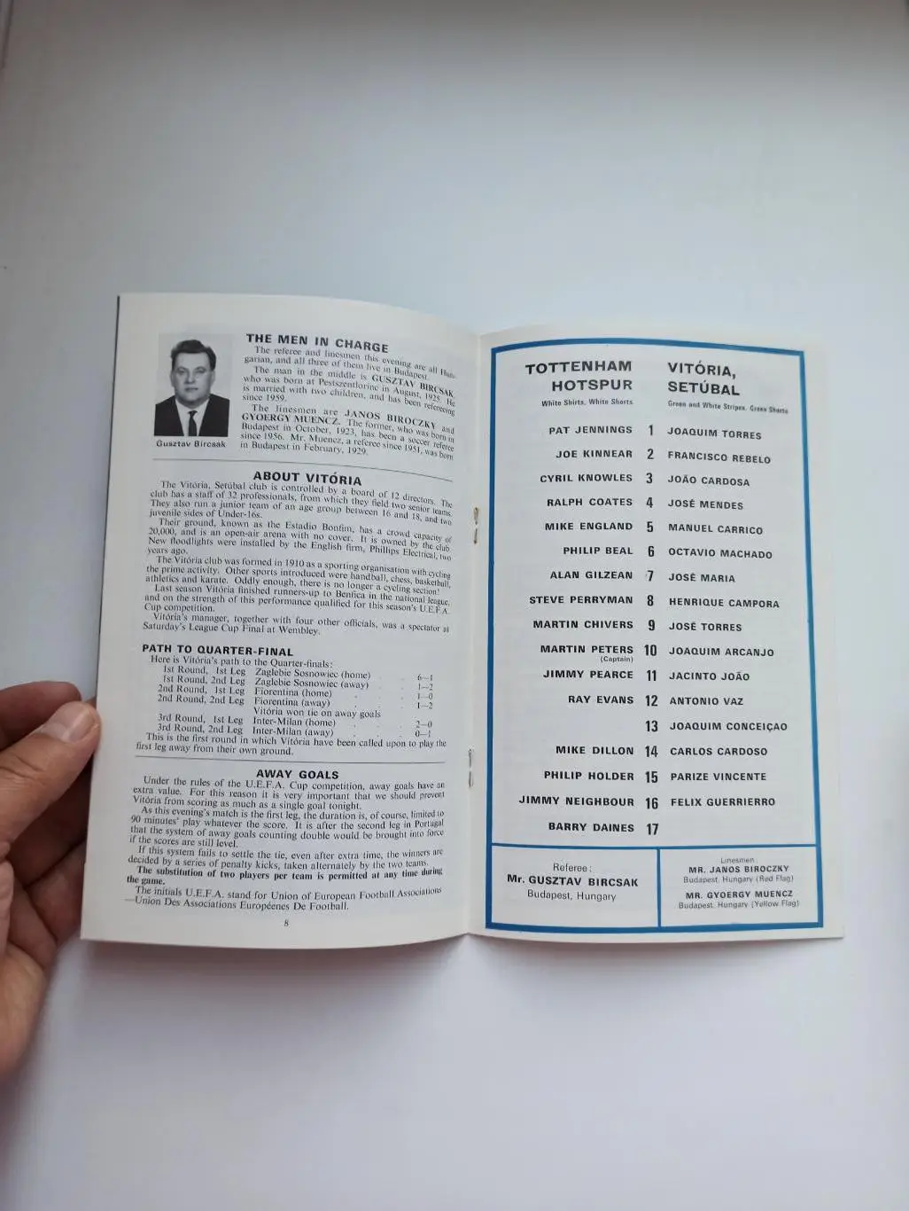 Еврокубки, Кубок УЕФА, Тоттенхэм (Англия) - ВиторияСетубал, 1973г., редкая 1