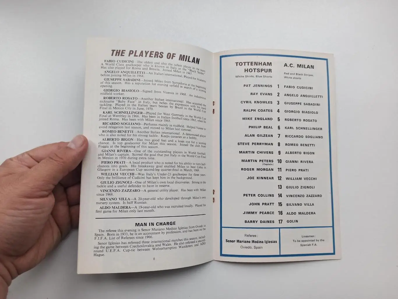 Еврокубки, Кубок УЕФА, 1/2, Тоттенхэм (Англия) - Милан (Италия), 1972г., редкая 4