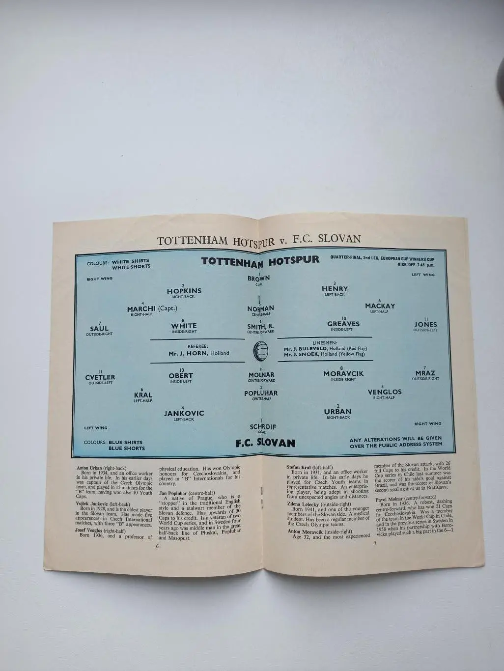 Еврокубки, Тоттенхэм (Англия) - Слован (Братислава), 1963г., редкая 3