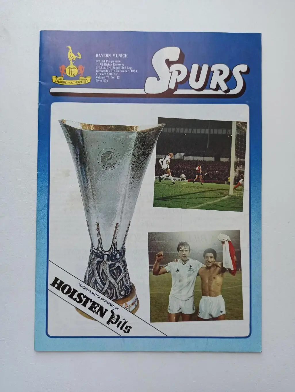 Еврокубки, Тоттенхэм (Англия) - Бавария (Мюнхен), 1983г., редкая