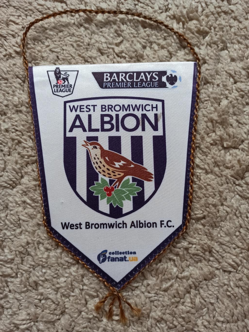 Вымпел, футбол, АПЛ, Вест Бромвич Альбион, West Bromwich Albion, Англия