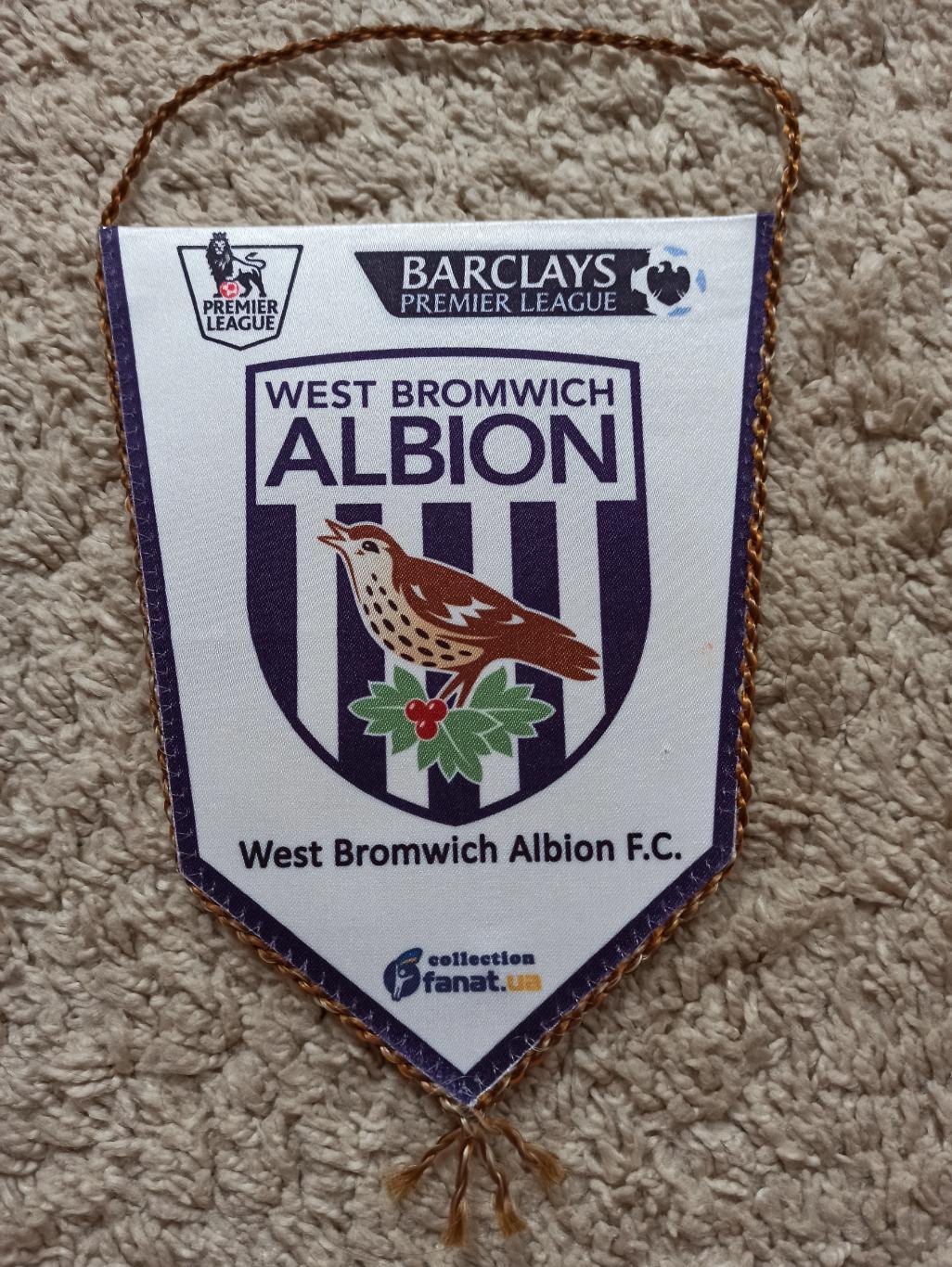 Вымпел, футбол, АПЛ, Вест Бромвич Альбион, West Bromwich Albion, Англия 1