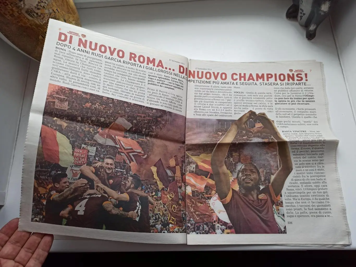 Еврокубки,Лига Чемпионов, Рома (Италия) - ЦСКА (Москва), 2014г, программа-газета 2