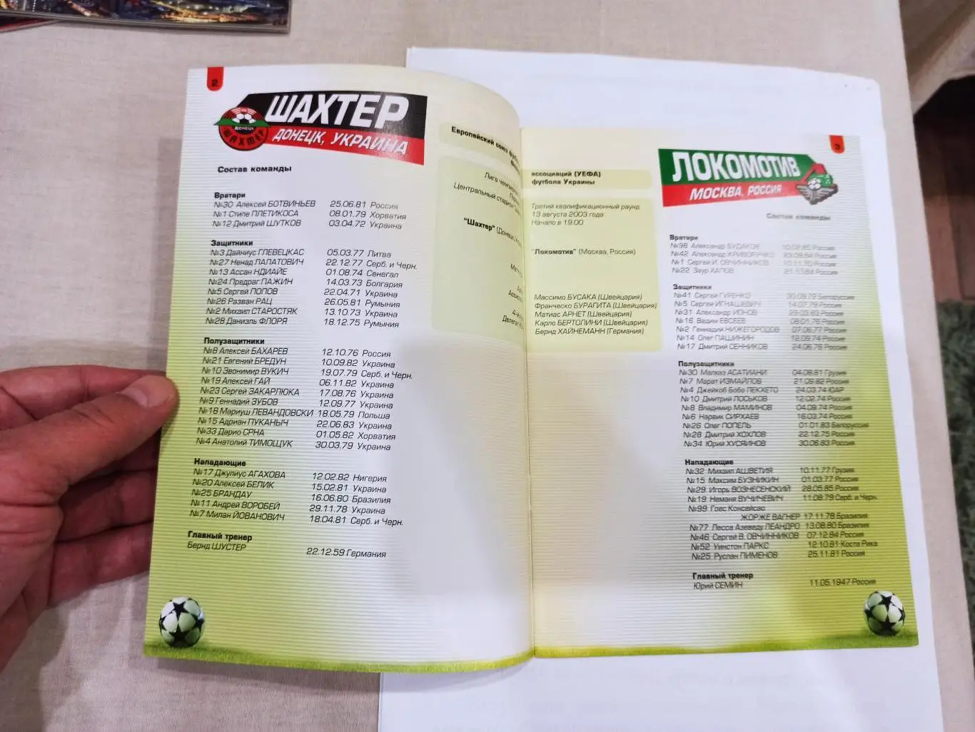 Еврокубки, Лига Чемпионов, Шахтер (Донецк) - Локомотив (Москва), 2003г 4