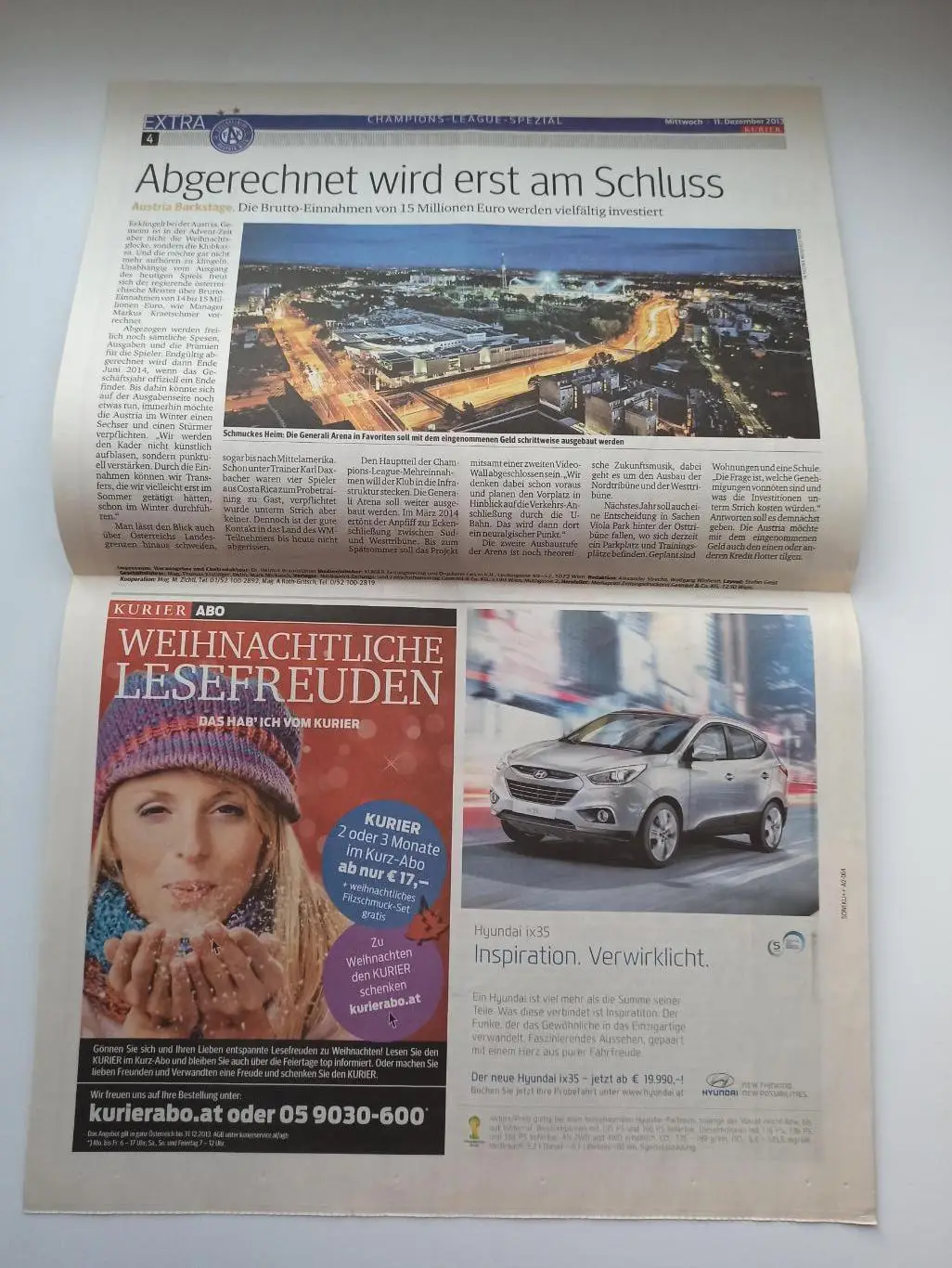 Еврокубки, Лига Чемпионов, Аустрия (Вена) - Зенит (Санкт-Петербург), 2014 4