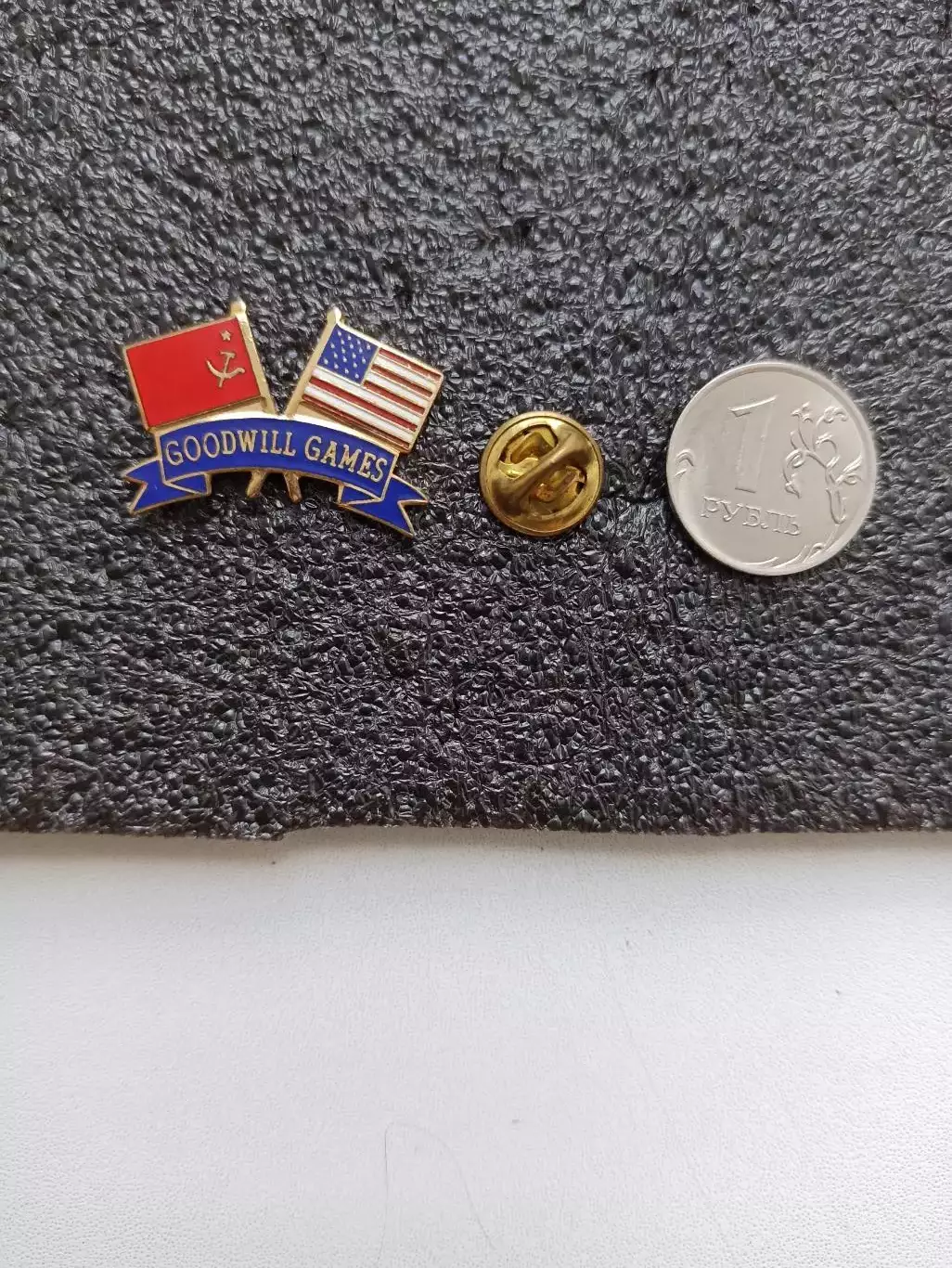 Спорт, Игры доброй воли, СССР-США, Goodwill Games, флаги, тяжелый металл, редкий