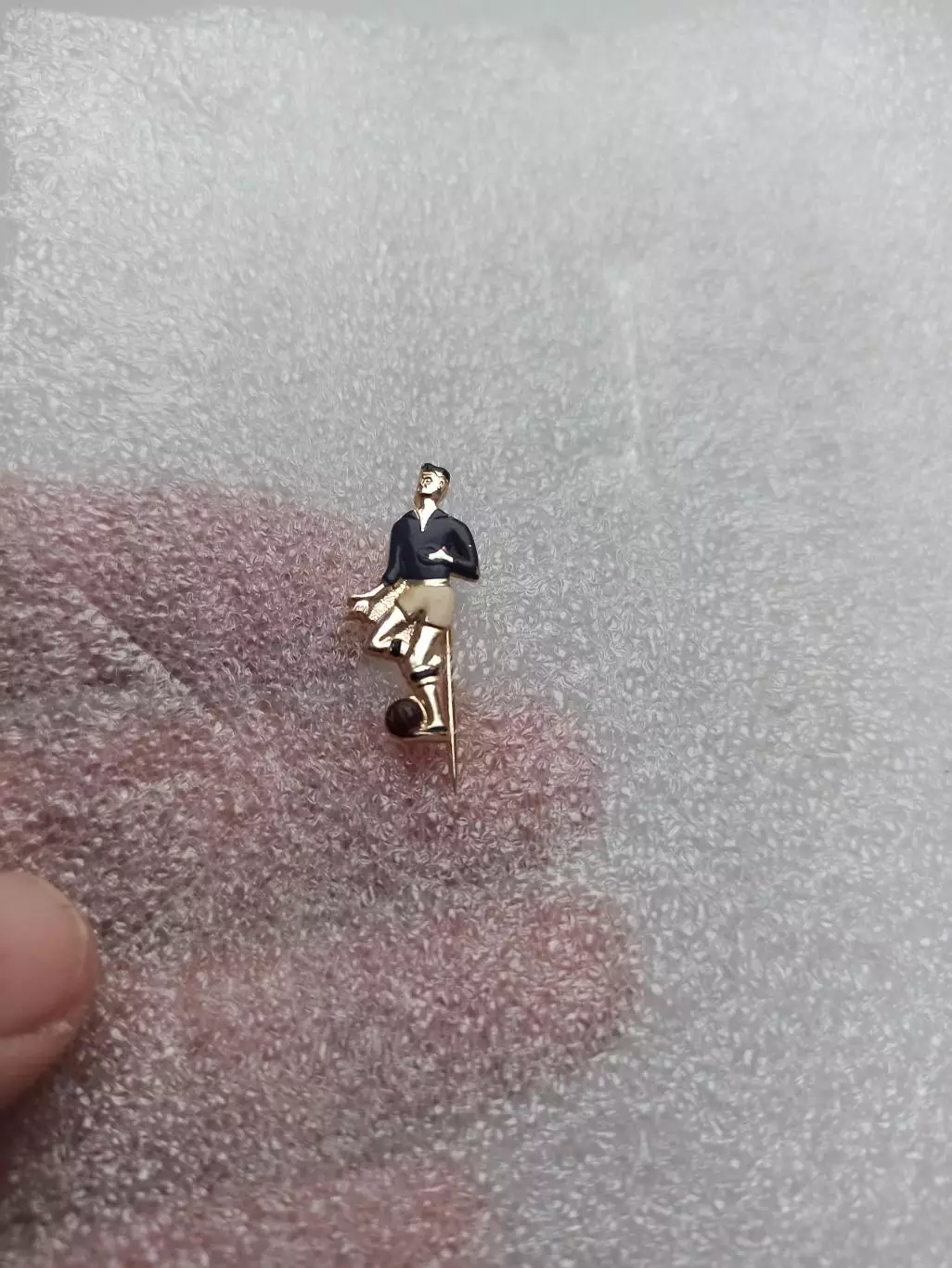 Футбол, футболист, фрачник, 1950-60-е, лёгкий металл, чёрно-белые цвета 2