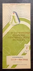 СССР - Австрия молодежные 1957