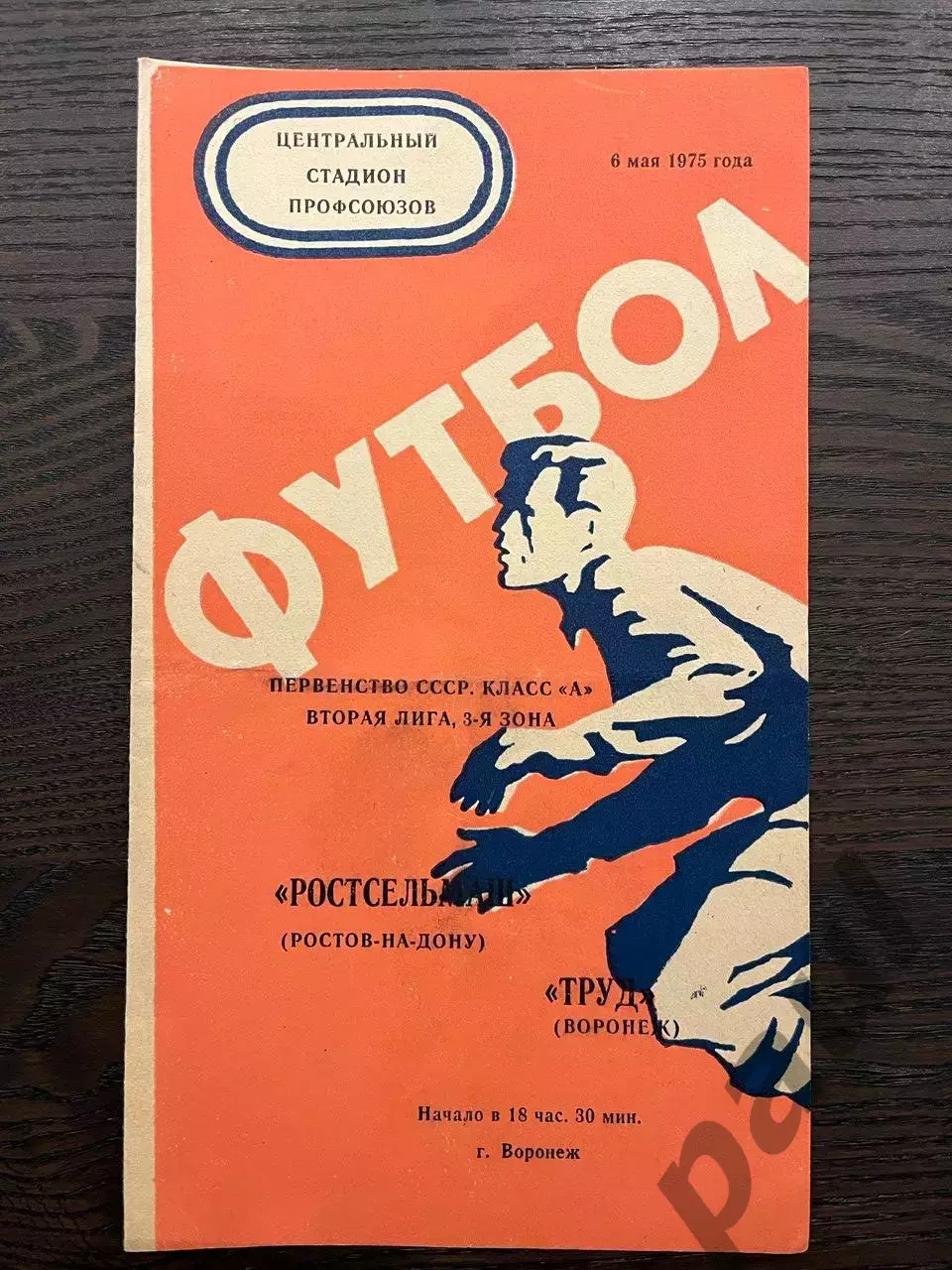Труд Воронеж - Ростсельмаш Ростов-на-Дону 1975 и 1977